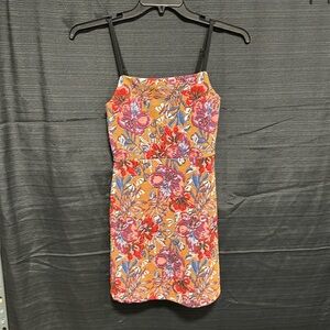 Urban Outfitters‎ Jacquard Embroidered Dress Fall Florals Womens Size XS